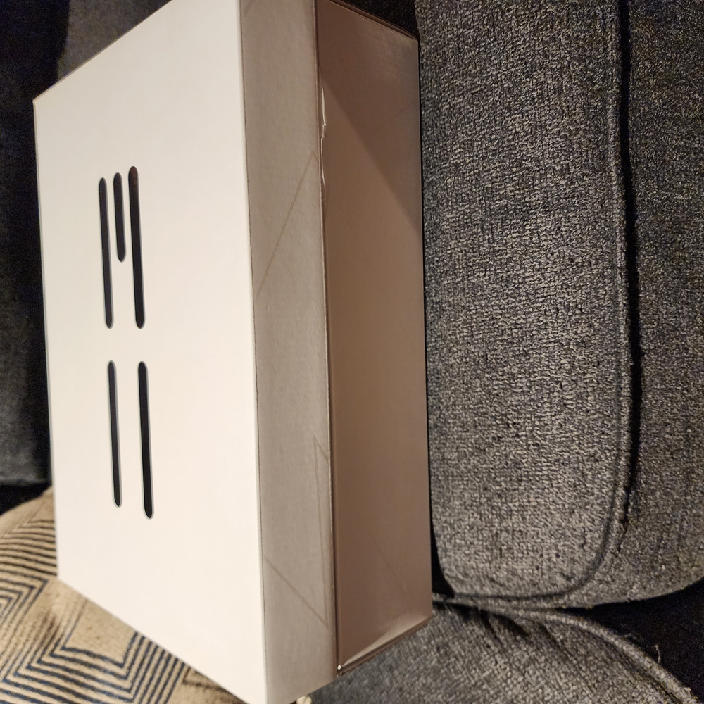 White and Black Shoe Box